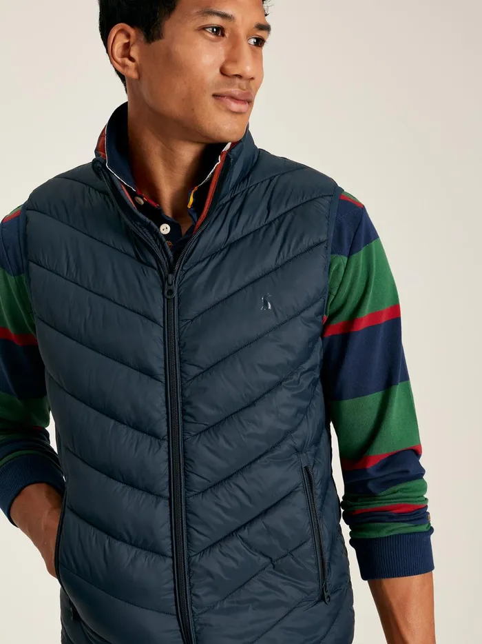 Joules Coats and Jackets Men Navy Showerproof Padded Gilet
