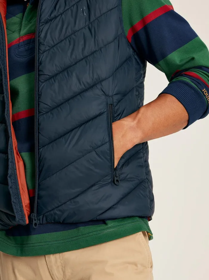 Joules Coats and Jackets Men Navy Showerproof Padded Gilet