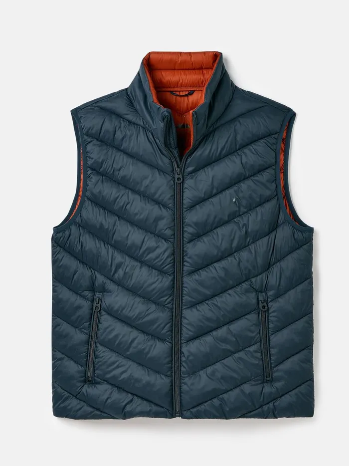 Joules Coats and Jackets Men Navy Showerproof Padded Gilet