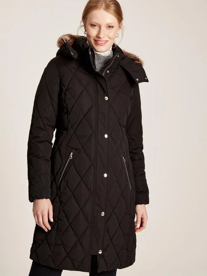 Joules Coats and Jackets Women Black Diamond Quilted Trail Jacket
