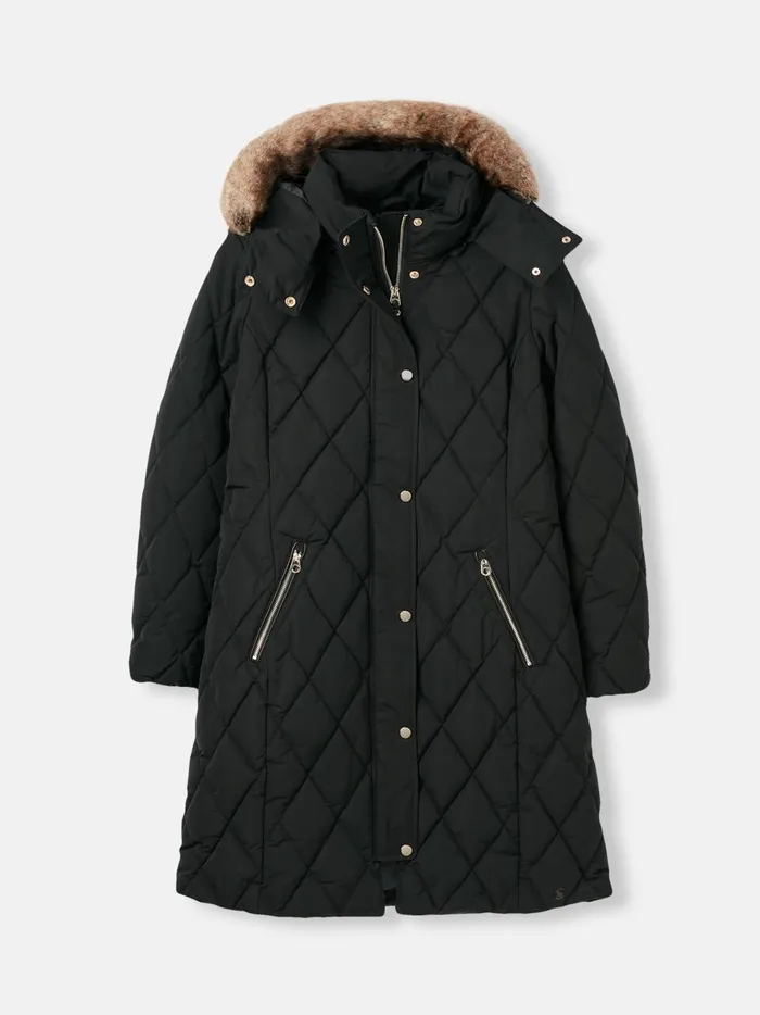 Joules Coats and Jackets Women Black Diamond Quilted Trail Jacket