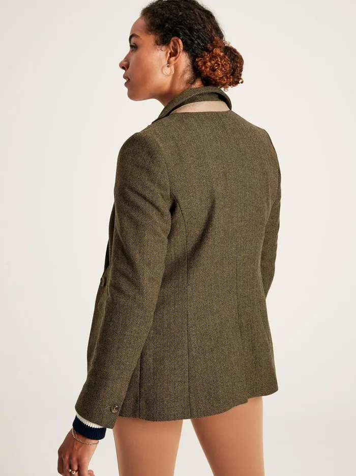 Joules Coats and Jackets Women Brown Tweed Blazer