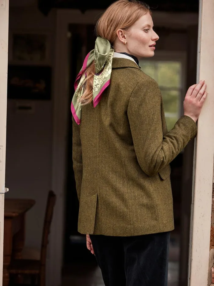 Joules Coats and Jackets Women Brown Tweed Blazer