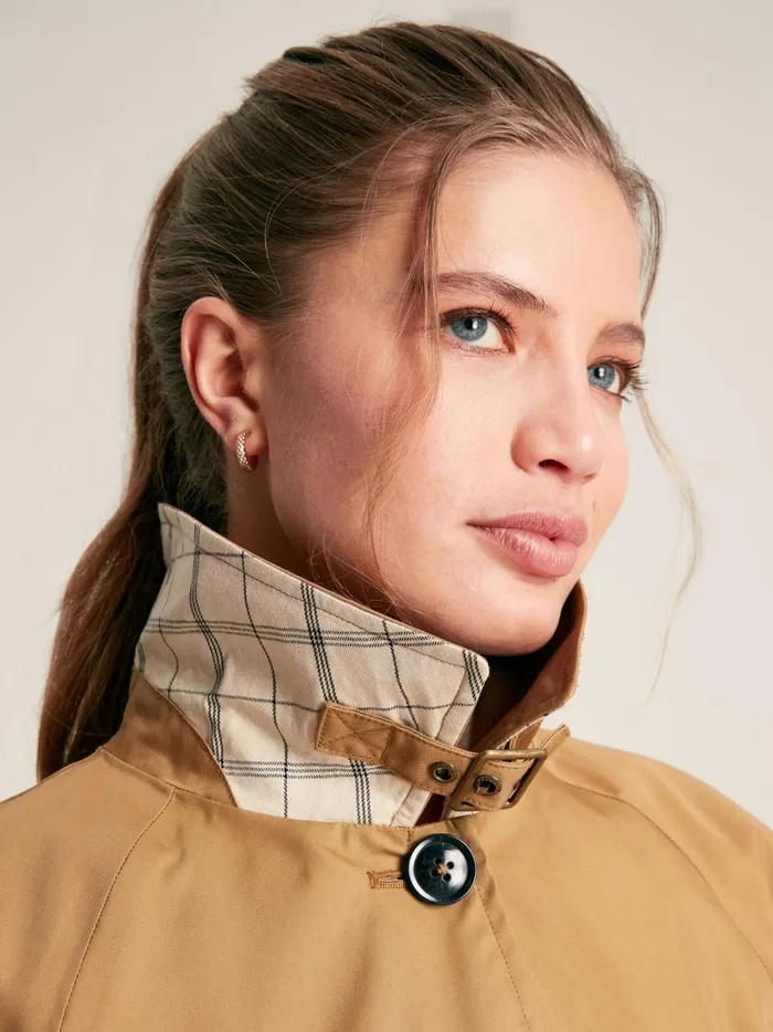 Joules Coats and Jackets Women Brown Waterproof Belted Trench Coat