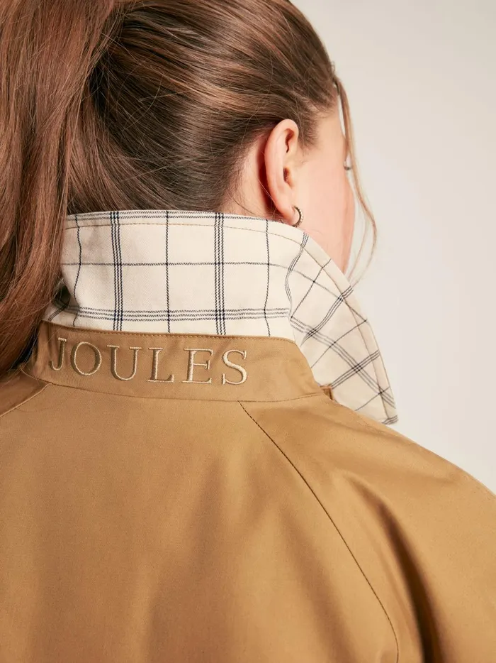 Joules Coats and Jackets Women Brown Waterproof Belted Trench Coat