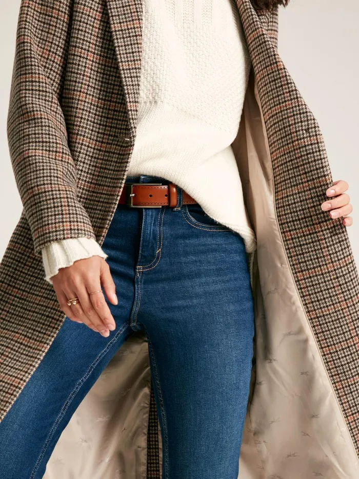 Joules Coats and Jackets Women Check Wool Blend Coat