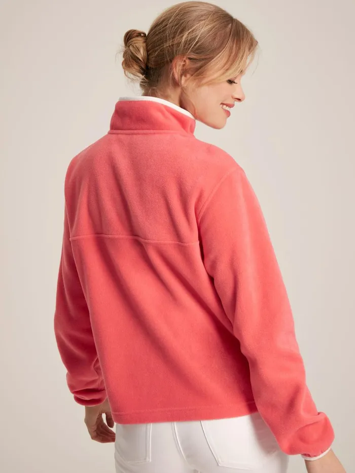 Joules Coats and Jackets Women Coral Pink Half Zip Fleece