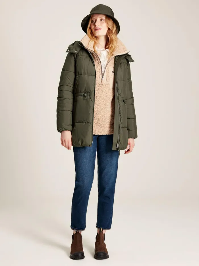 Joules Coats and Jackets Women Dark Green Showerproof Padded Coat
