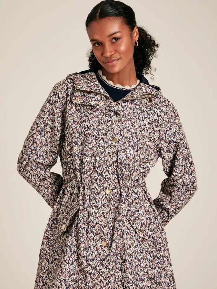 Joules Coats and Jackets Women Ditsy Floral Waterproof Packable Raincoat