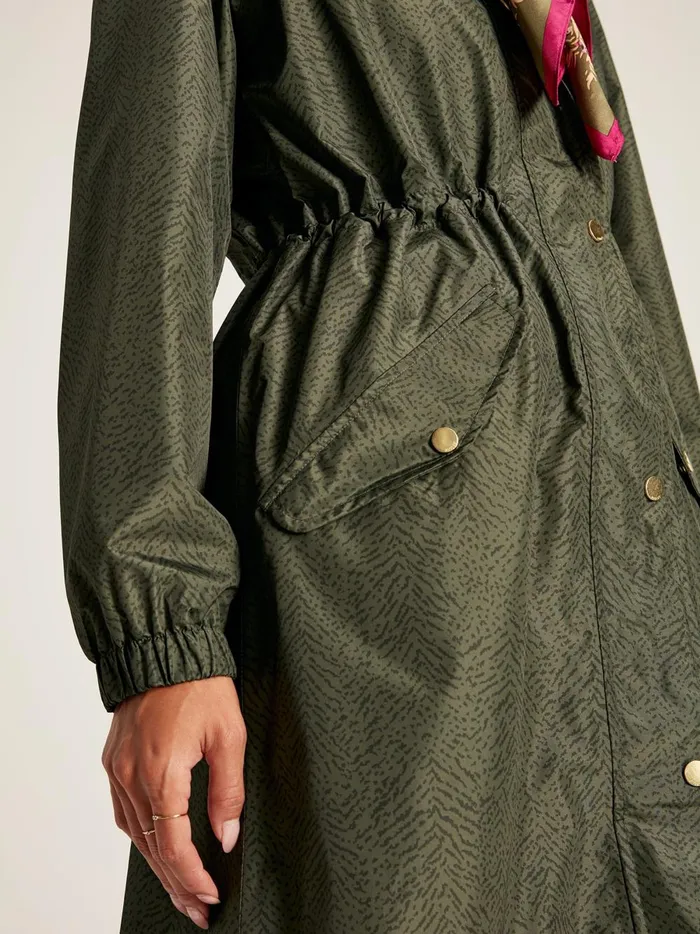Joules Coats and Jackets Women Green Packable Waterproof Raincoat With Hood