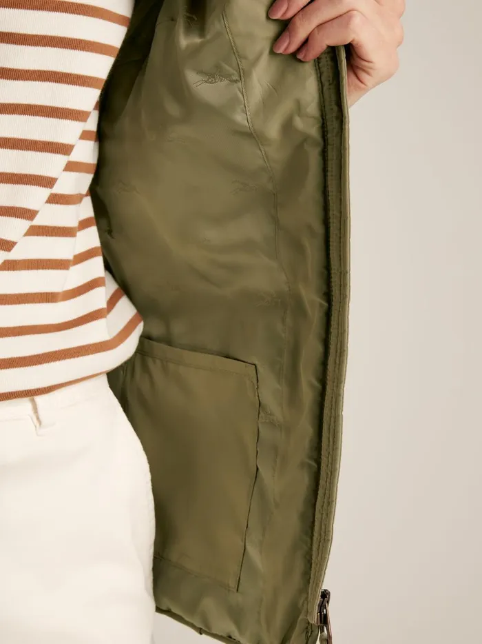 Joules Coats and Jackets Women Green Showerproof Diamond Quilted Gilet