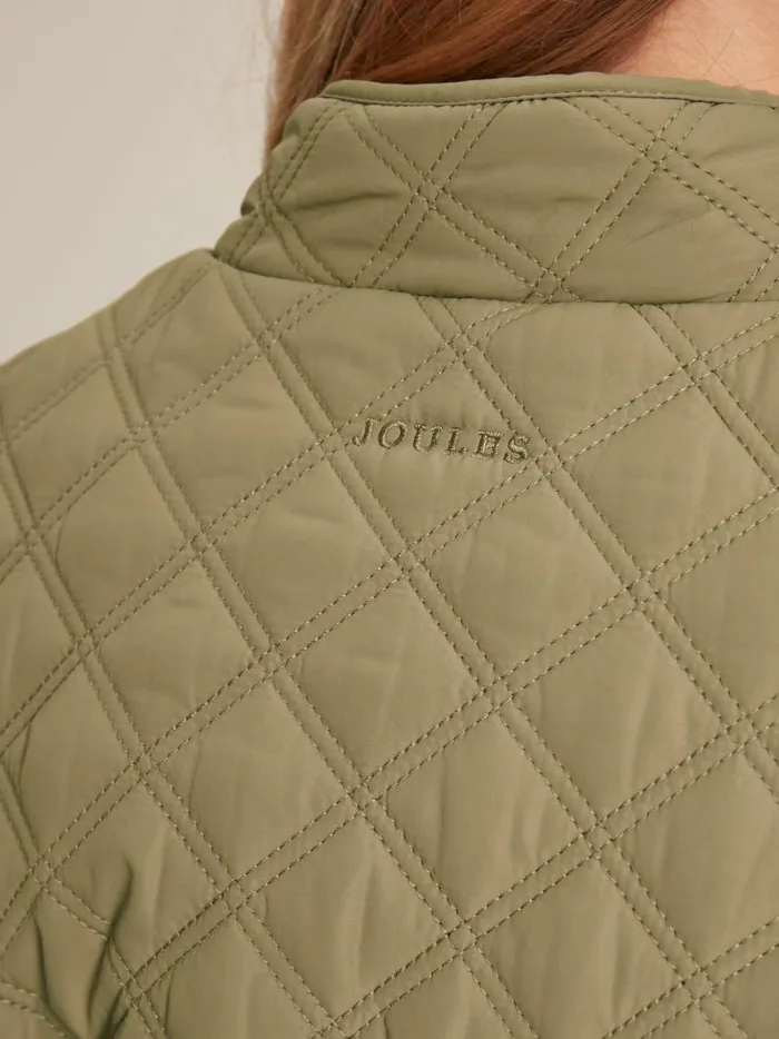 Joules Coats and Jackets Women Green Showerproof Diamond Quilted Gilet