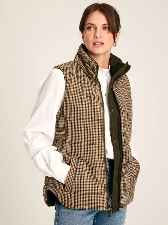 Joules Coats and Jackets Women Green Showerproof Reversible Gilet
