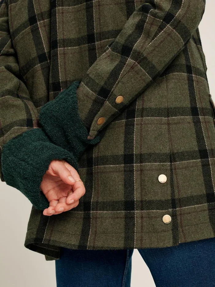 Joules Coats and Jackets Women Green Tweed Fieldcoat
