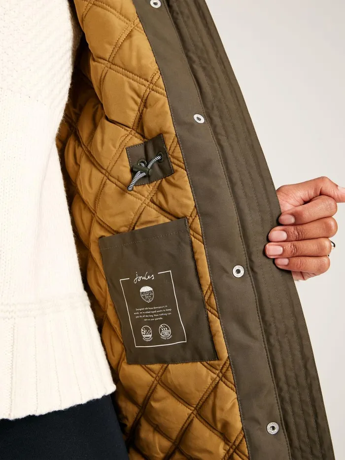 Joules Coats and Jackets Women Green Waterproof Parka Coat With Hood Joules Coats and Jackets Women Green Waterproof Parka Coat With Hood