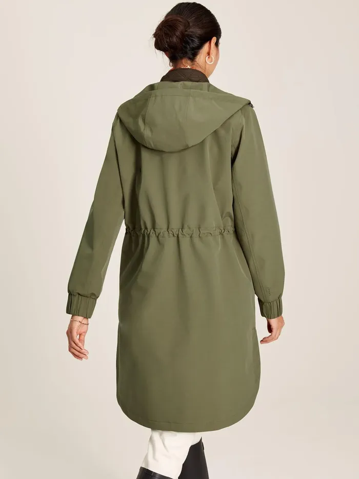 Joules Coats and Jackets Women Green Waterproof Raincoat With Hood