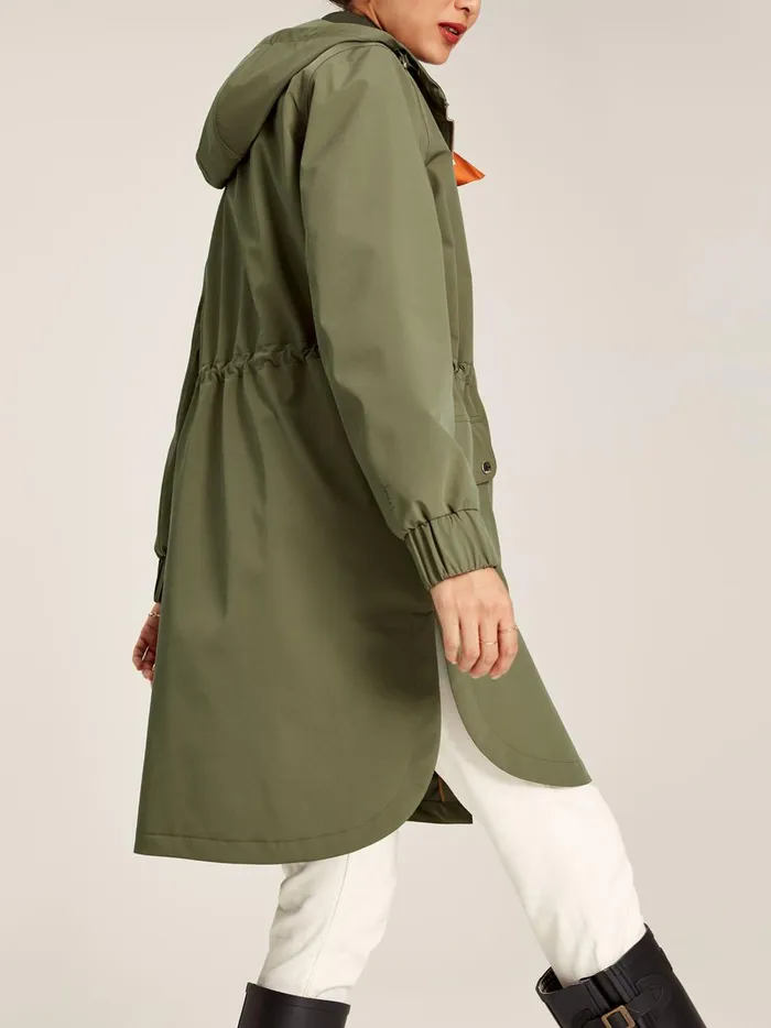 Joules Coats and Jackets Women Green Waterproof Raincoat With Hood