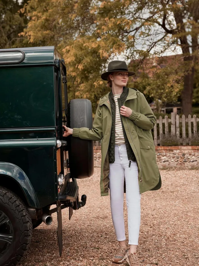 Joules Coats and Jackets Women Green Waterproof Raincoat With Hood