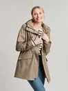 Joules Coats and Jackets Women Mushroom Brown Waterproof Raincoat With Hood