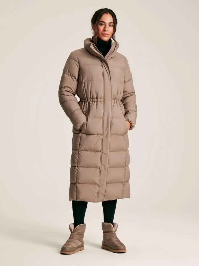Joules Coats and Jackets Women Natural Showerproof Down Feather Long Puffer Coat Joules Coats and Jackets Women Natural Showerproof Down Feather Long Puffer Coat