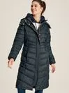 Joules Coats and Jackets Women Navy Blue Showerproof Long Padded Coat With Hood Joules Coats and Jackets Women Navy Blue Showerproof Long Padded Coat With Hood
