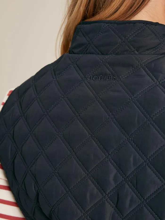 Joules Coats and Jackets Women Navy Showerproof Diamond Quilted Gilet