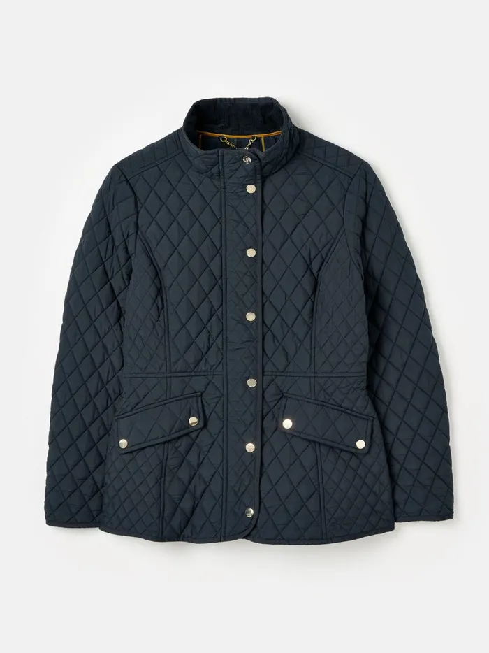 Joules Coats and Jackets Women Navy Showerproof Diamond Quilted Jacket