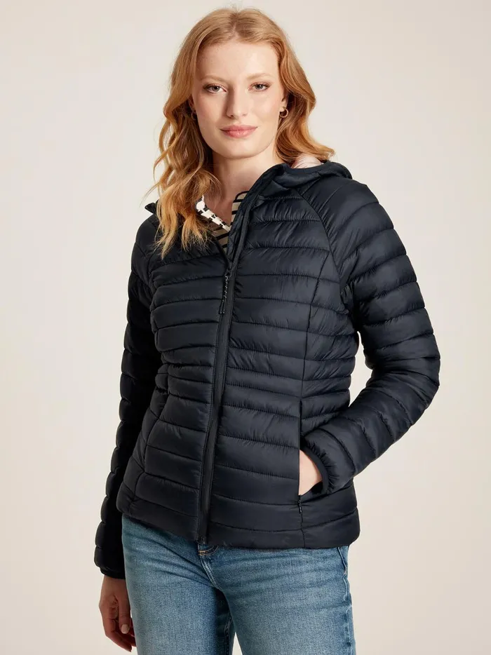 Joules Coats and Jackets Women Navy Showerproof Packable Padded Jacket