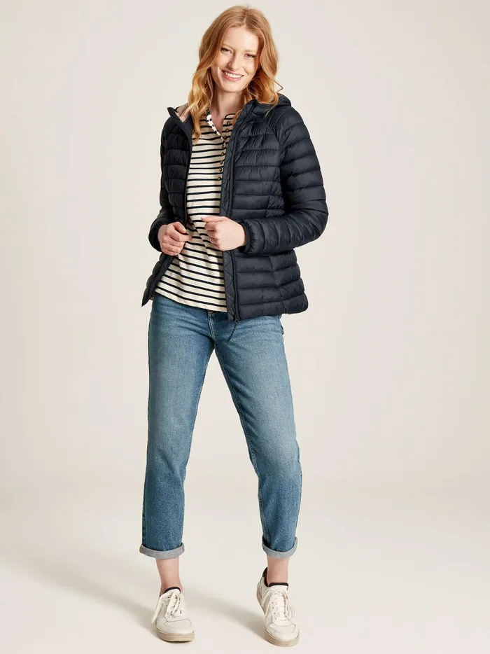 Joules Coats and Jackets Women Navy Showerproof Packable Padded Jacket