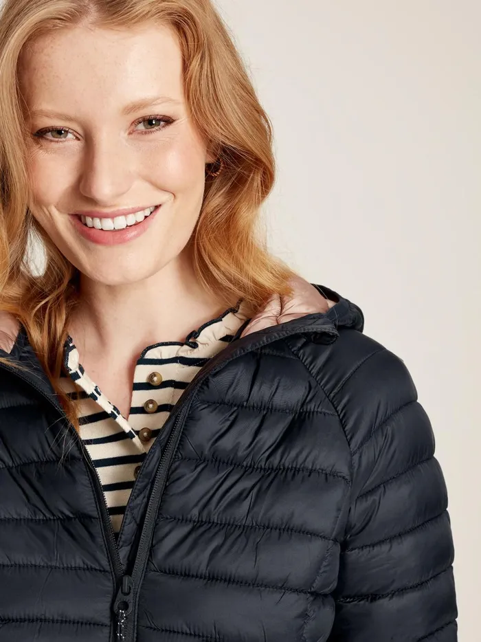 Joules Coats and Jackets Women Navy Showerproof Packable Padded Jacket