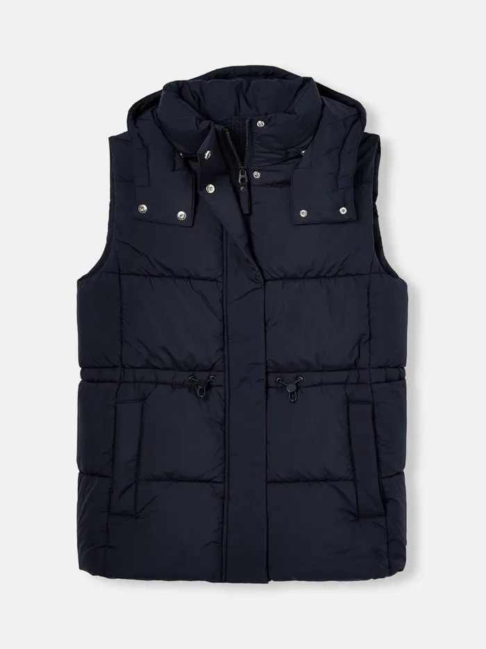 Joules Coats and Jackets Women Navy Showerproof Padded Gilet With Hood