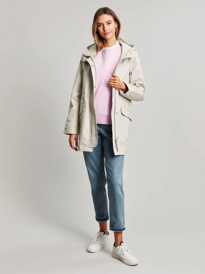 Joules Coats and Jackets Women Neutral Waterproof Raincoat With Hood