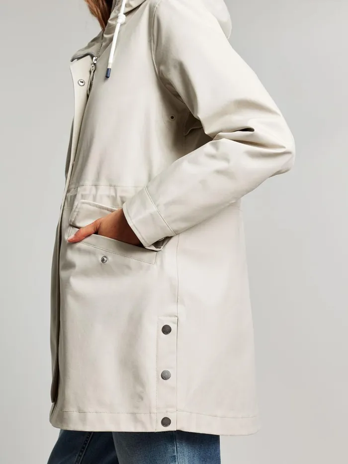 Joules Coats and Jackets Women Neutral Waterproof Raincoat With Hood