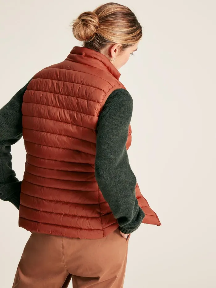 Joules Coats and Jackets Women Red Showerproof Packable Padded Gilet
