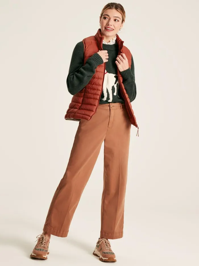 Joules Coats and Jackets Women Red Showerproof Packable Padded Gilet
