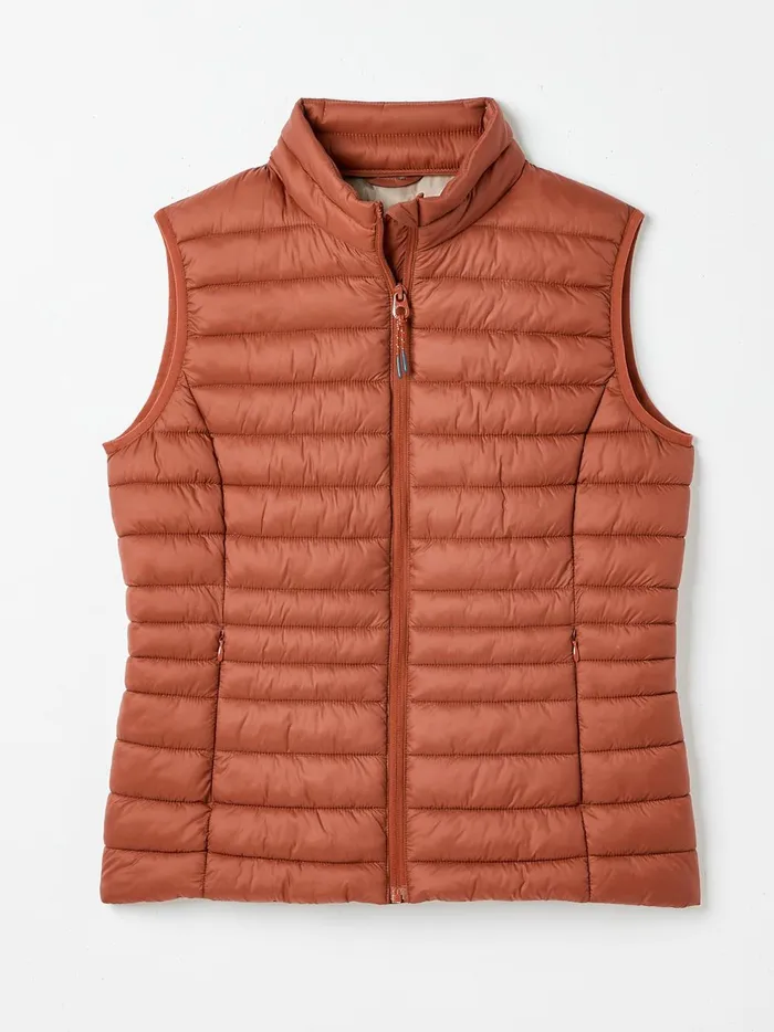 Joules Coats and Jackets Women Red Showerproof Packable Padded Gilet