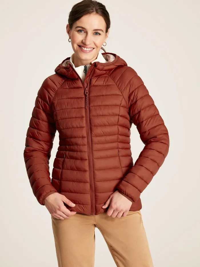 Joules Coats and Jackets Women Red Showerproof Packable Padded Jacket