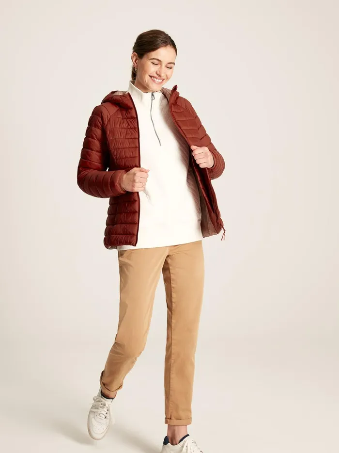 Joules Coats and Jackets Women Red Showerproof Packable Padded Jacket