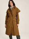 Joules Coats and Jackets Women Rust Brown Shower Resistant Long Wax Jacket