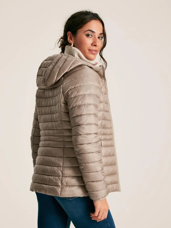 Joules Coats and Jackets Women Silver Tone Showerproof Packable Padded Jacket
