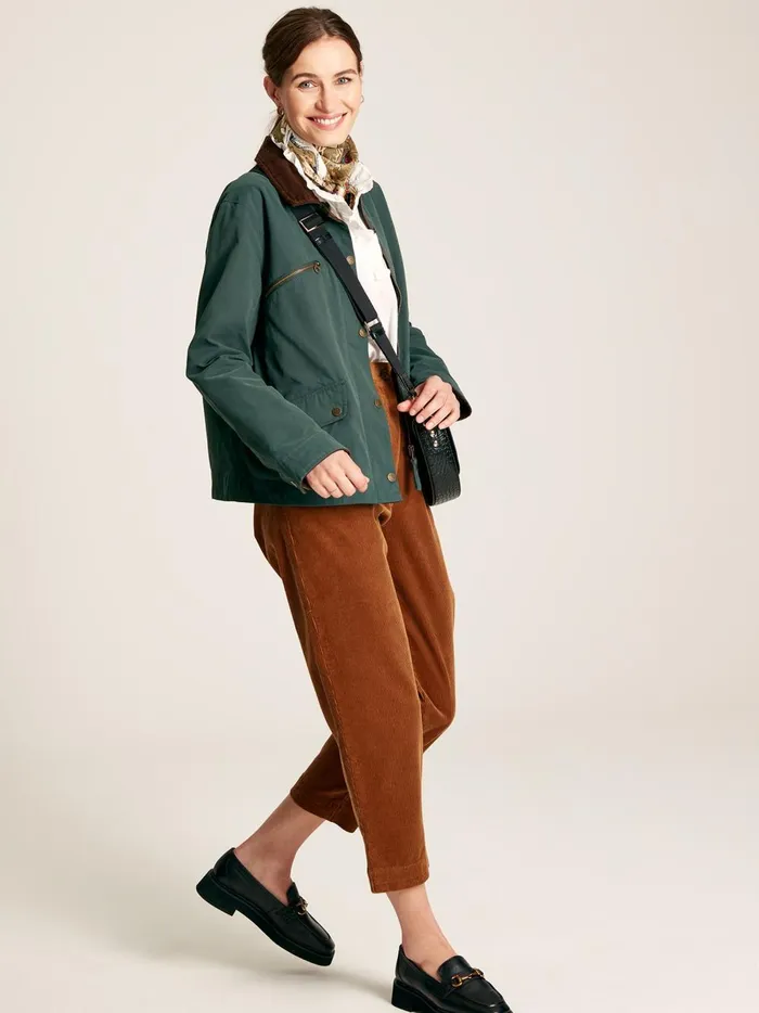Joules Coats and Jackets Women Teal Blue Shower Resistant Dry Wax Jacket