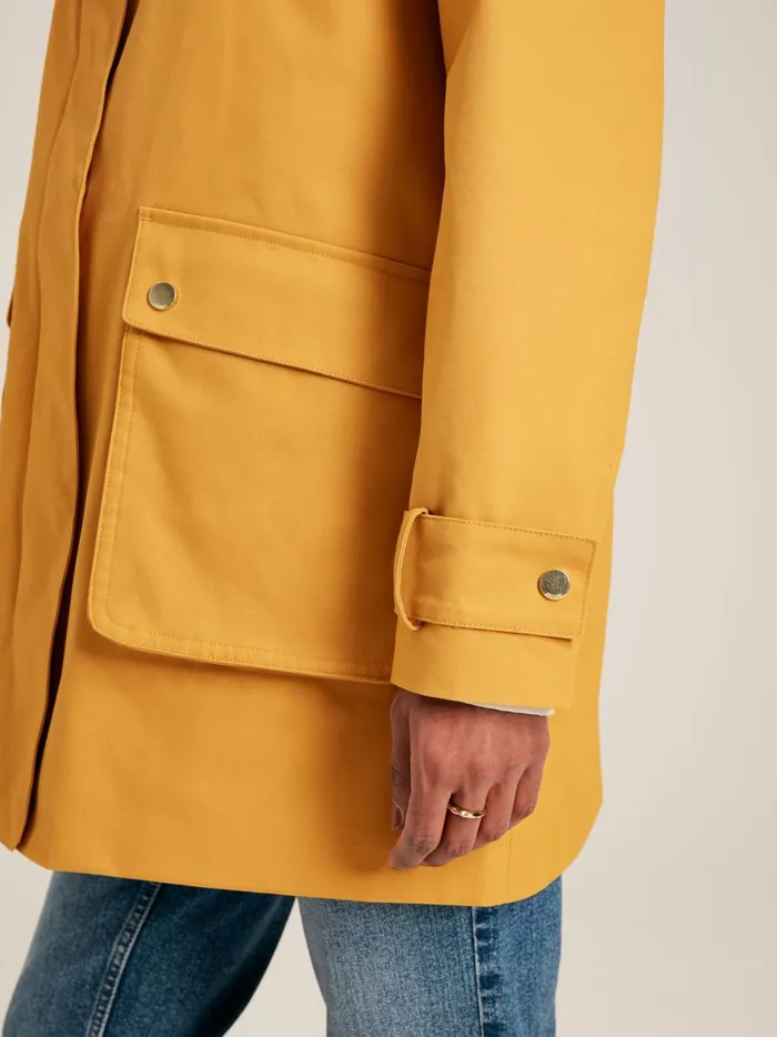 Joules Coats and Jackets Women Yellow Waterproof Hooded Raincoat With Cape