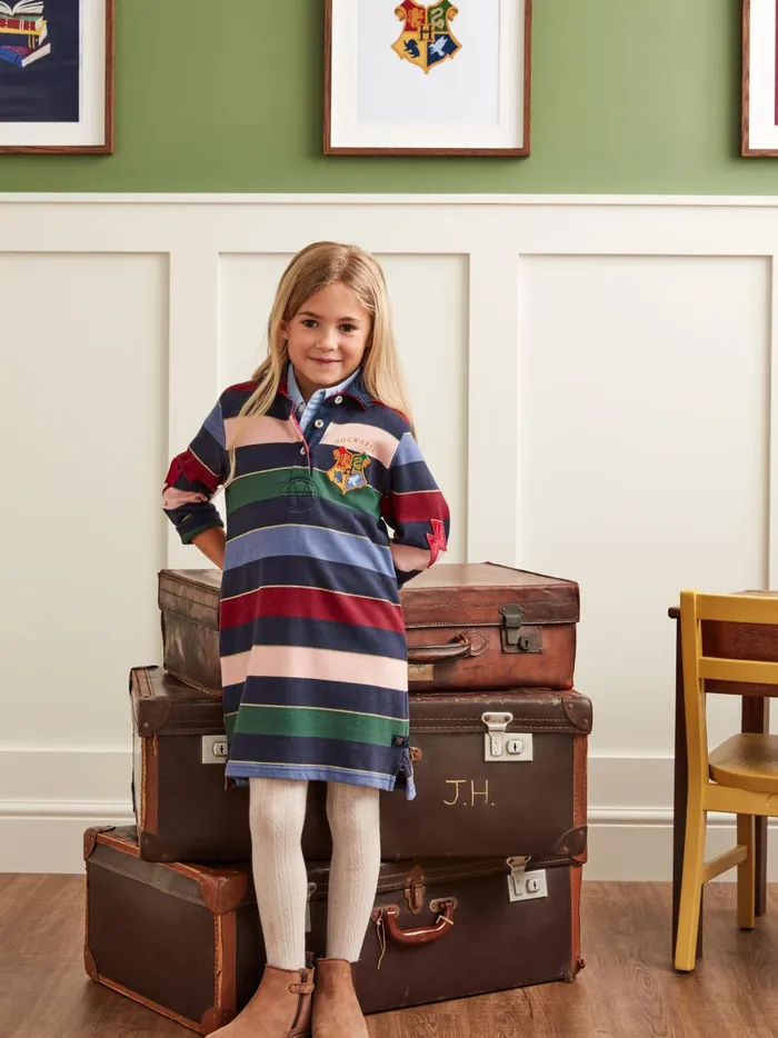 Joules Dresses Girls Multi Harry Potter Striped Rugby Dress