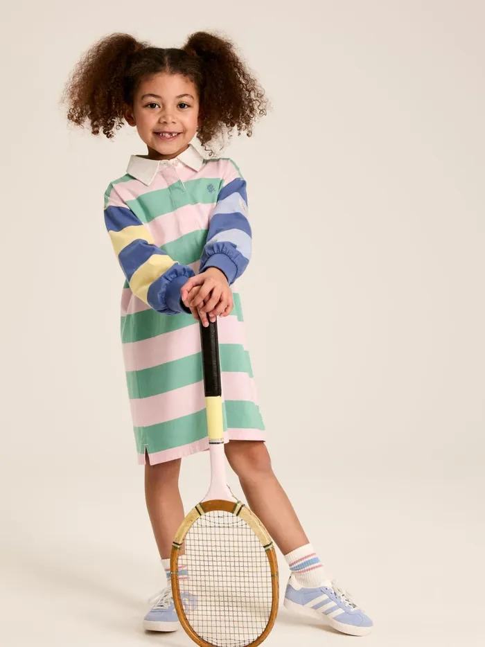 Joules Dresses Girls Multi Jersey Polo Shirt Dress