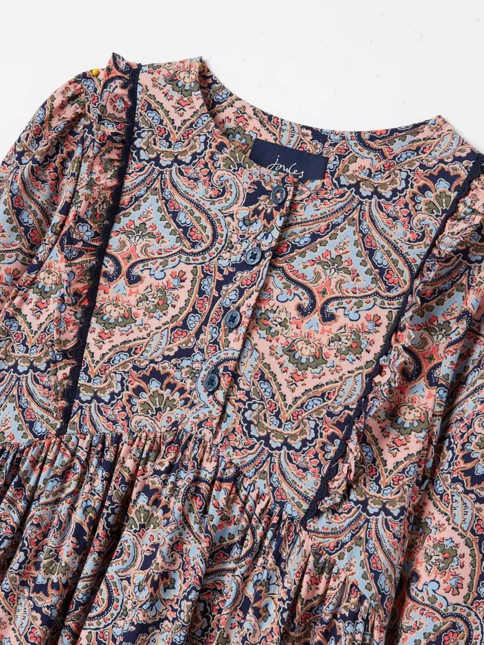 Joules Dresses Girls Multi Paisley Print Dress