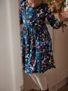 Joules Dresses Girls Navy Blue Long Sleeve Jersey Dress With Pockets