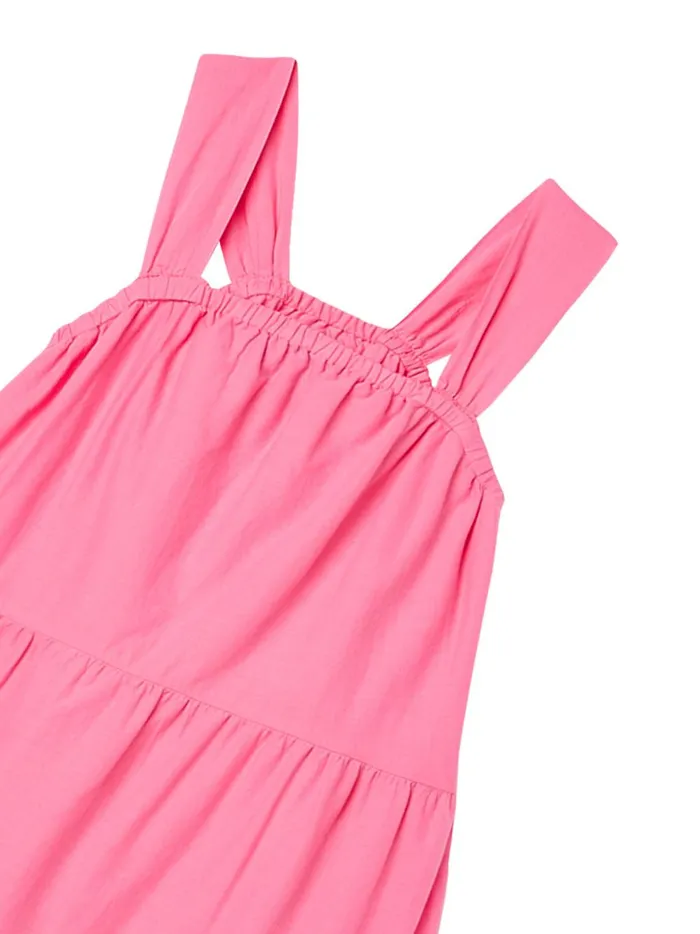 Joules Dresses Girls Pink Kiki Tiered Midi Dress