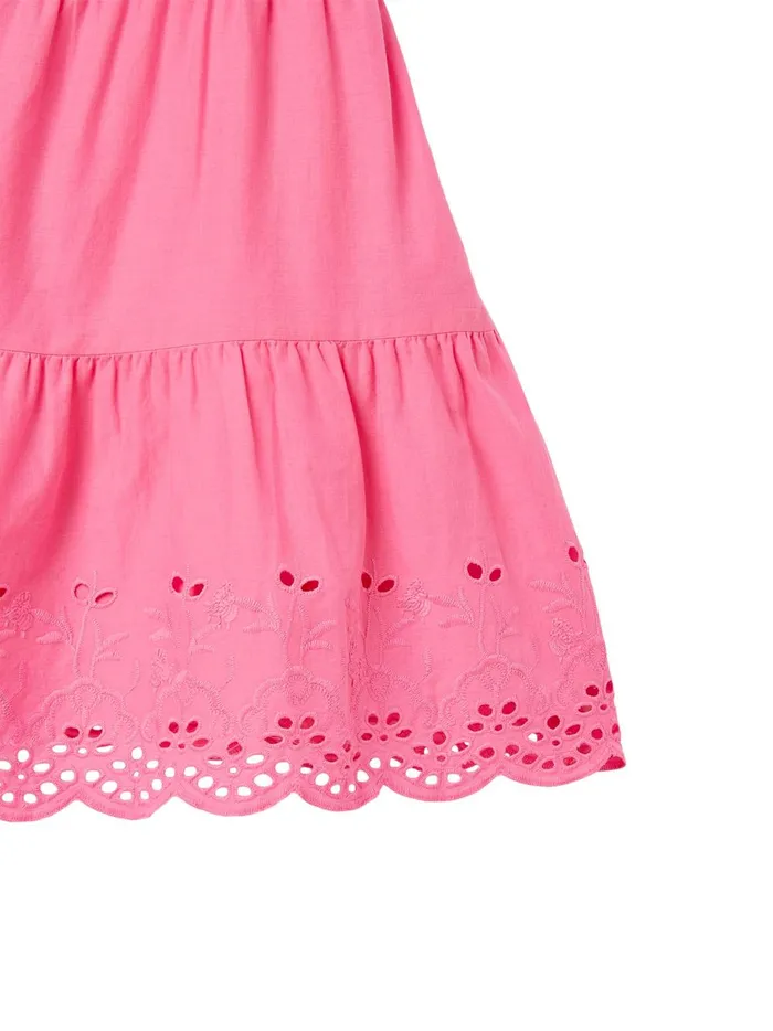 Joules Dresses Girls Pink Kiki Tiered Midi Dress