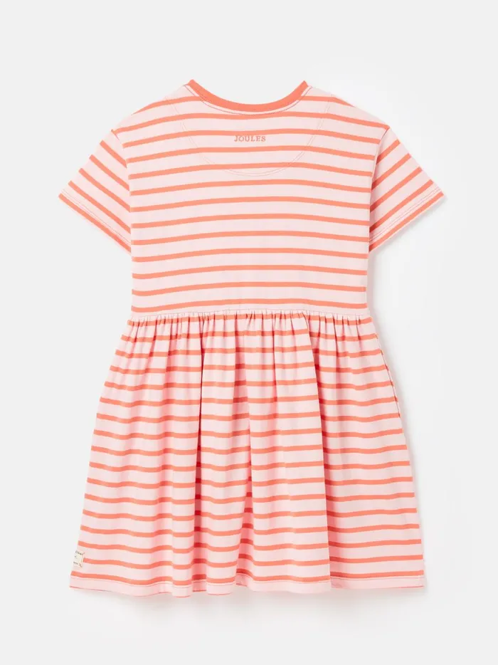 Joules Dresses Girls Pink Stripe TShirt Dress