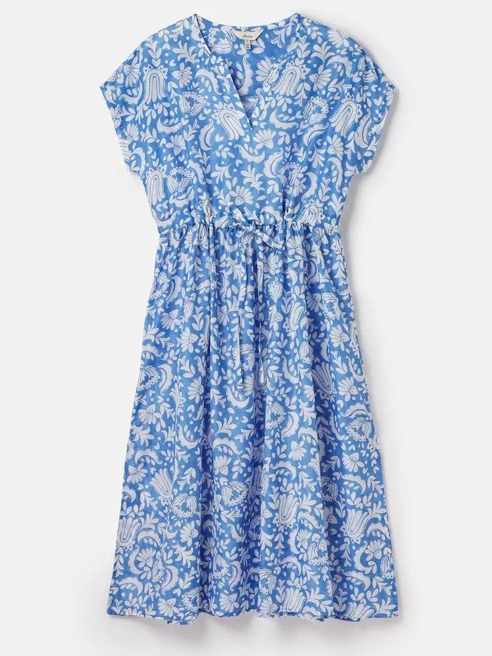 Joules Dresses Women Blue Dropped Shoulder Beach Dress